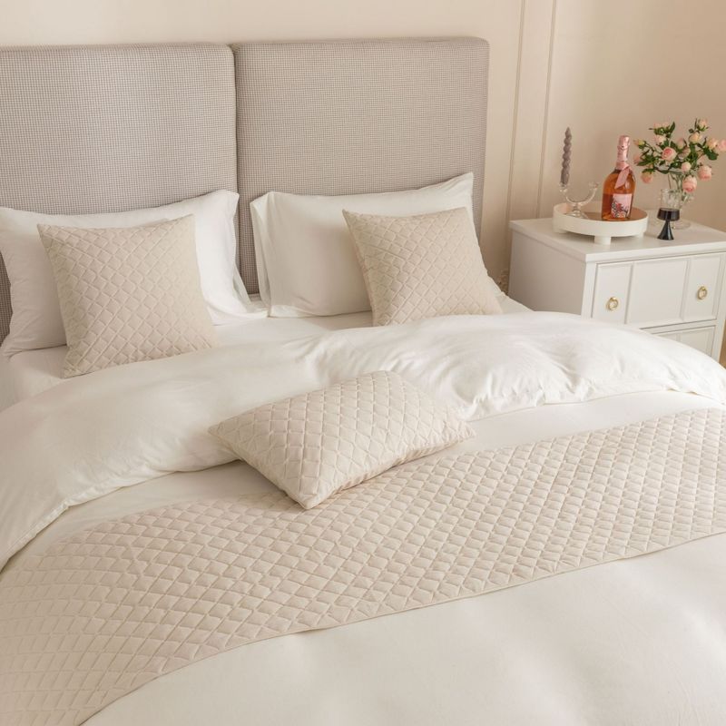 Semplice modello olandese in velluto ultrasonico a rombi per hotel, hotel, casa, letto, asciugamano, bandiera_voghion.com