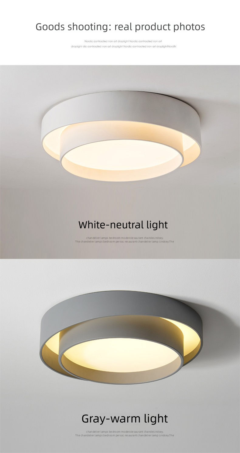Lampada da soffitto intelligente a LED rotonda romantica e accogliente per soggiorno minimalista nordico per camera da letto principale_voghion.com