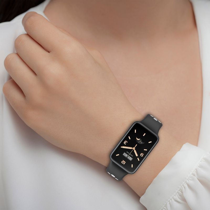 Per Xiaomi Mi Band 7 Pro Cinturino in silicone traspirante bicolore (nero + giallo)_voghion.com