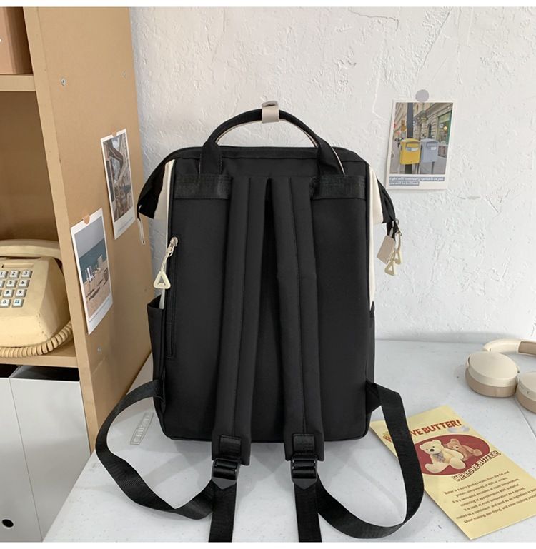 Kids Backpacks College Style Contrast Color Student Backpack Female New Forest Style Small Fresh Backpack Popular Nylon Backpack_voghion.com