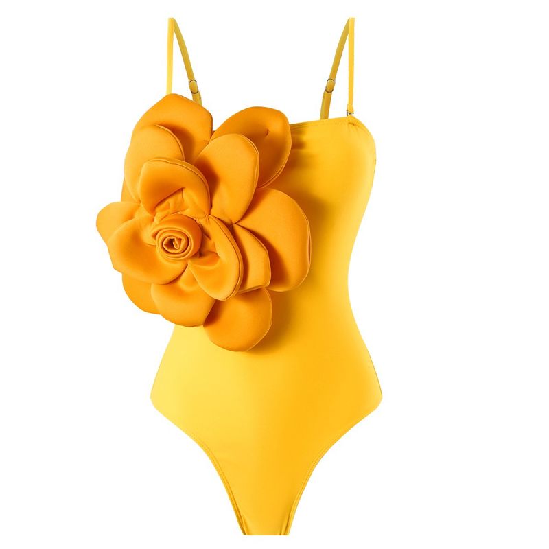 Neu Einteiliges Mode Sexy Badeanzug Für Frauen Dünne Große Blume Badeanzug Set Nylon_voghion.com