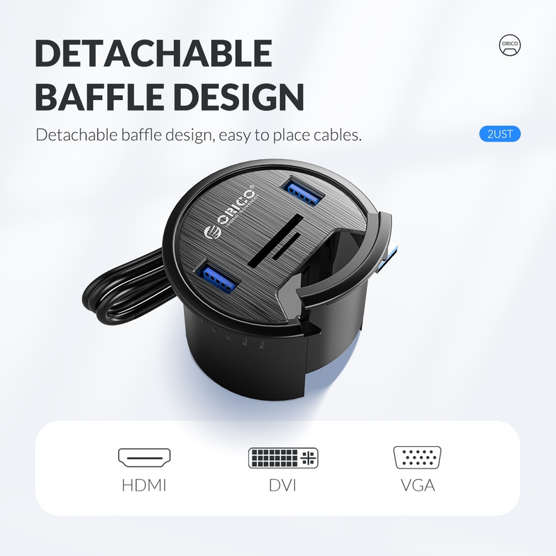 USB3.0 Bağlantı Noktası Çok İşlevli Masaüstü Hub(Siyah)_voghion.com