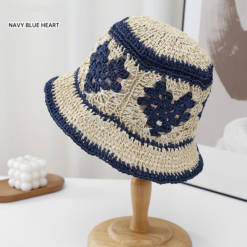 New Arrivals Summer Straw Sun Hats for Women Showing Face Small Bucket Hat Large Brim Sunshade and Sunscreen Seaside Beach Cap_voghion.com