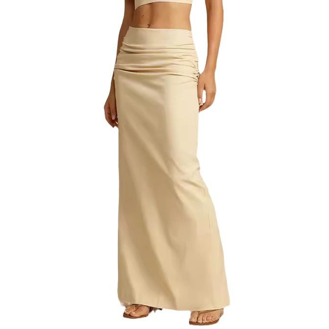 Ensemble jupe sans manches mi-longue deux pièces pour femme, tenue décontractée, idéale pour les vacances et les fêtes, collection printemps-été 2025_voghion.com