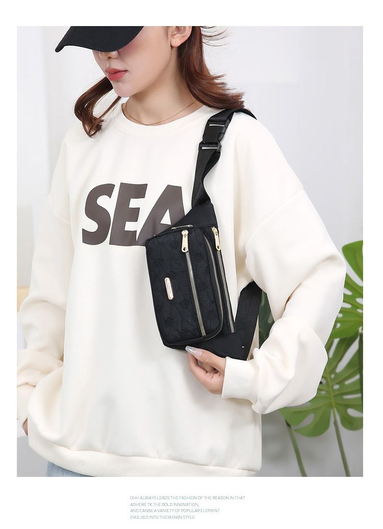 Shoulder Bag Chest Pack Large Capacity Women's Chest Bag Fashion Trend Fanny Pack Oxford Cloth Shoulder Bag Crossbody Phone Bag_voghion.com