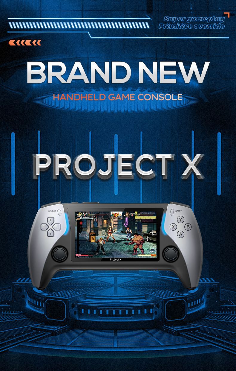Neue Project X Handheld-Spielkonsole PS1 Arcade mit hochauflösender Ausgabe für Zwei-Spieler-Schlachten_voghion.com