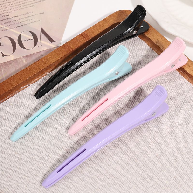 Pince à bec de canard longue non marquante de qualité professionnelle - Grande taille pour le lavage du visage, le maquillage, la frange et le positionnement des cheveux pour coiffeur_voghion.com