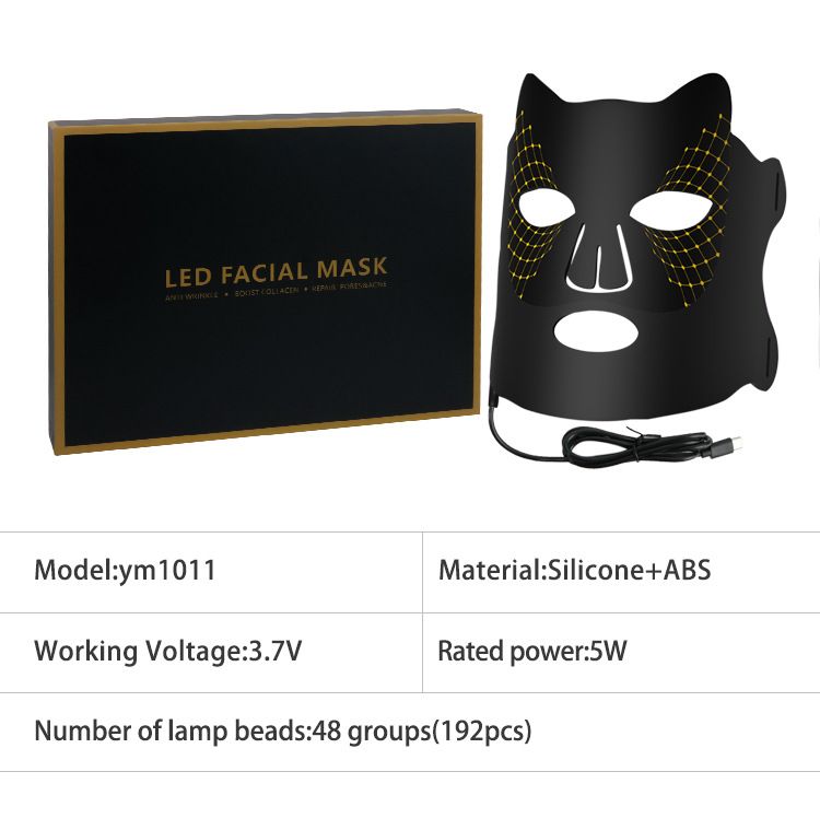 Strumento di bellezza per maschera in silicone con luce rossa e blu a LED per ringiovanimento fotonico, serraggio, sbiancamento_voghion.com