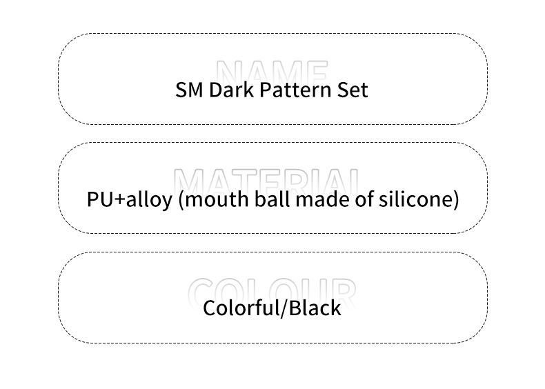 BLACKWOLF BDSM Sets Bondage Leather Set For Restraint Fetish Handcuffs Collar Gag Whip Erotic Accessories Couples Adult_voghion.com