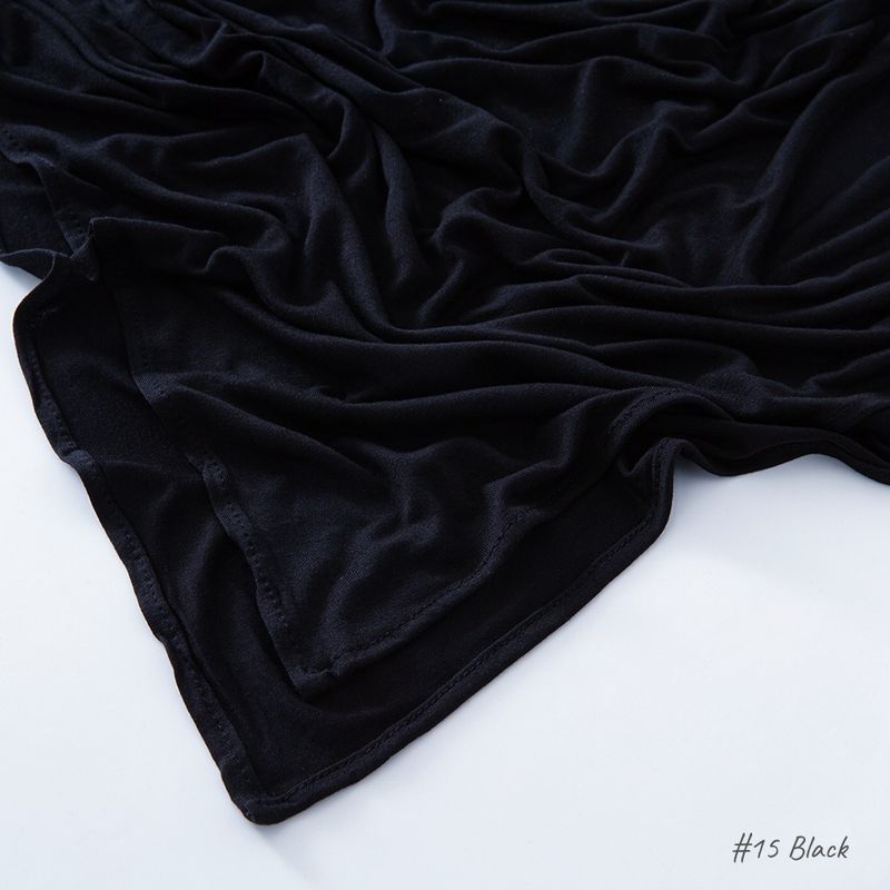 Pañuelo para la cabeza de algodón sedoso, transpirable y cómodo, de alta calidad, con bordes enrollados en ángulo recto, 170 x 60 cm, para uso musulmán._voghion.com