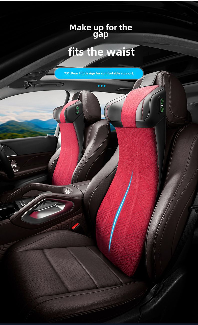 Cuscino poggiatesta per auto due in uno, cuscino per la schiena, cuscino per il collo, cuscino per il sedile in memory foam, cuscino per massaggio elettrico per auto_voghion.com