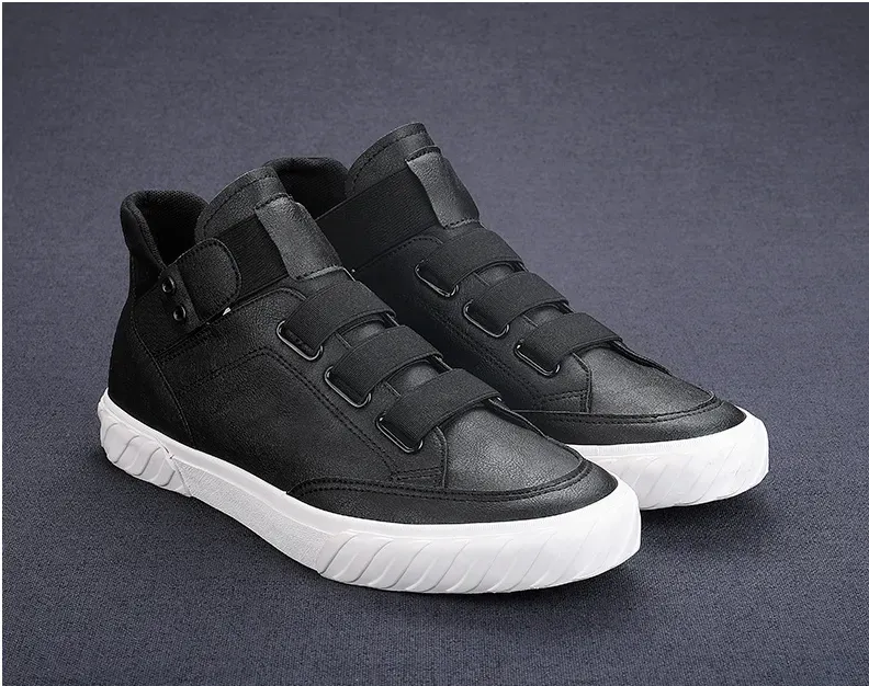 2024 Men's Leather Slip-On Loafers: Casual, Comfy, Cool High Top Flats 4 2e5ec_voghion.com