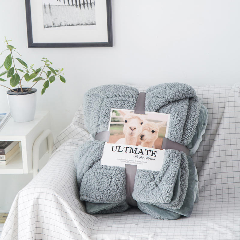 European and American trendy brand ins lamb plush blanket, crystal plush cover blanket, double layer blanket, coral plush four season blanket_voghion.com