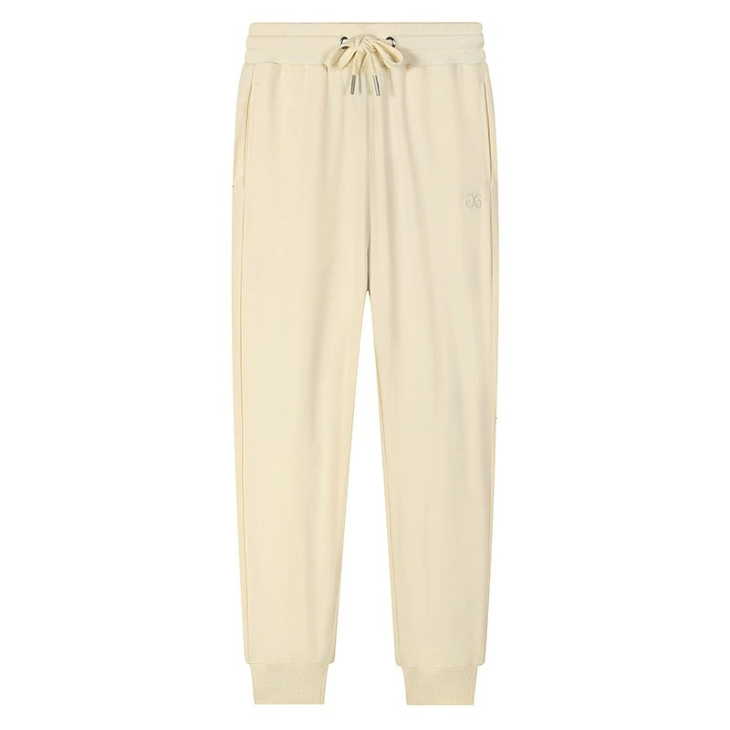 Ropa de mujer Pantalones deportivos grises finos bordados para mujer con pantalones sueltos informales de cintura alta para correr de noche pantalones elásticos de algodón_voghion.com