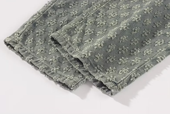 Herretøj Nyt amerikansk denim jakkesæt til mænds alsidige forårs- og efterårsjakke jacquard afslappet trend reversskjorte med brede ben_voghion.com