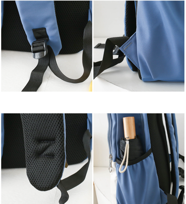 Sac à dos d'école de nouveau style de grande valeur pour le collège, sac à dos léger et polyvalent pour étudiant, sac à dos décontracté en nylon de grande capacité_voghion.com