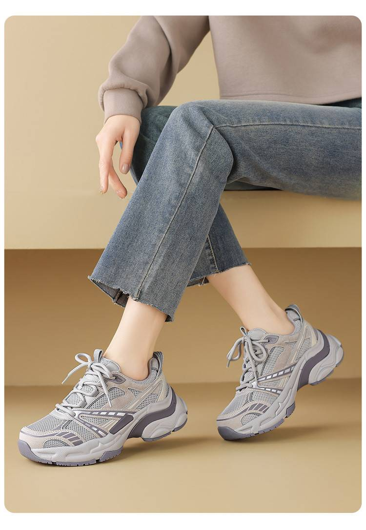 Cameido Lightweight Thick-soled Dad Shoes For Women. In The Spring Of 2025, These Are Casual Sports Shoes With Mesh Paneling,_voghion.com