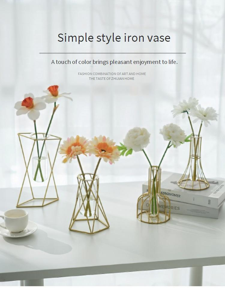 Home Furniture Decorations Living Room Desktop Flower Arrangement Ornaments Ins Dining Table High End Dried Flower Simulation Flower Vase_voghion.com