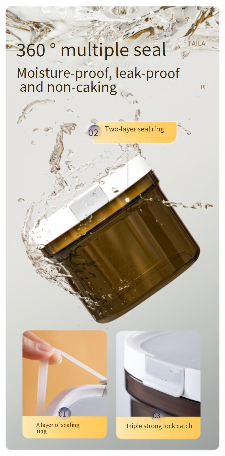 Portable Baby Formula Dispenser - Magnetic Lock & Leak-Proof (3 Compartments For Powder/Milk/Cereal) - Travel-Friendly & BPA-Free_voghion.com