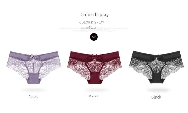 Intimo da donna, sexy, con bordo in pizzo, trasparente, a rete, slip a vita bassa, taglie forti_voghion.com