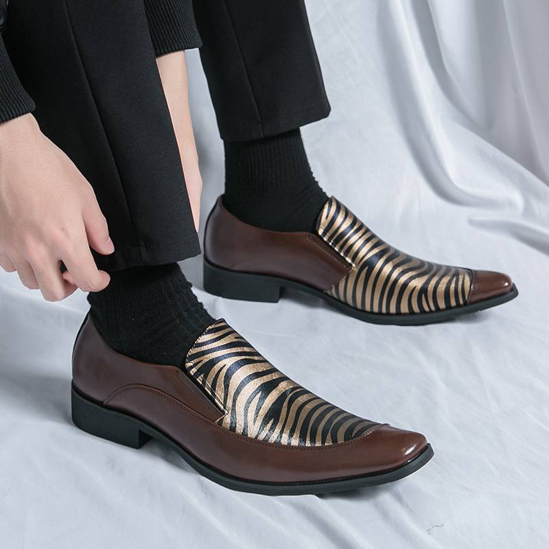 Scarpe da uomo in pelle taglie forti 46 Codice 2025 Scarpe casual formali per parrucchieri Suola in poliammide Superficie in gomma_voghion.com