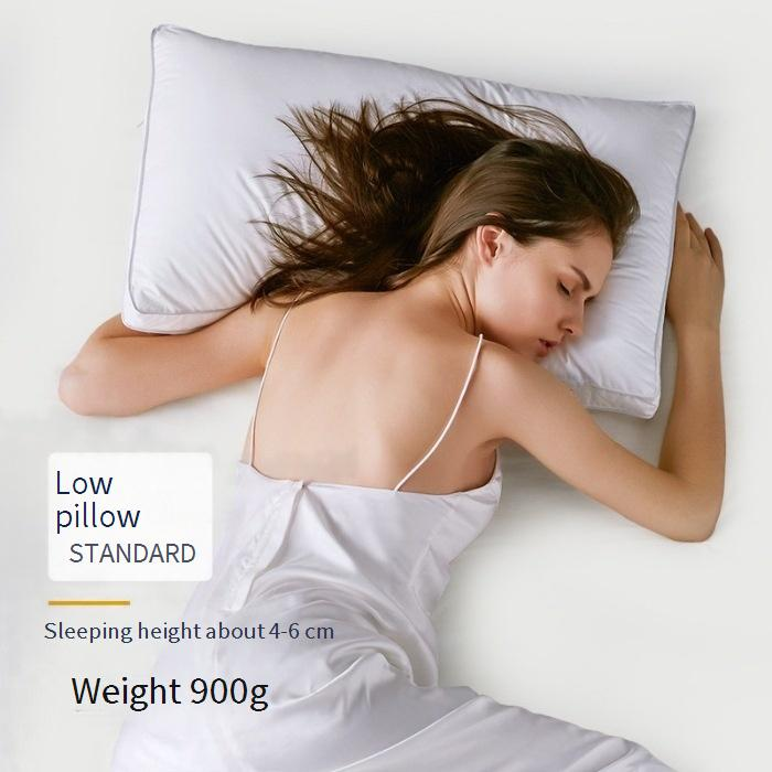 Oreiller en satin de coton pur blanc de 2 cm pour hôtel Nantong_voghion.com