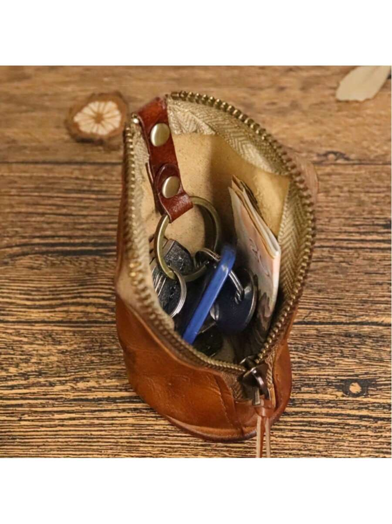 Viking Waist Bag, Leather Vintage Small Key Bag, Card Pocket, Wallet, Small Storage Bag_voghion.com