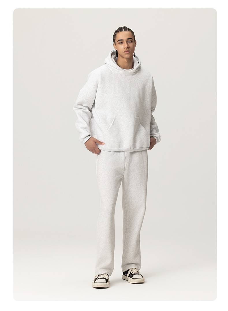 NOKO-Men's | Updated Kanye-style, Short, Wide, INS-inspired Hooded Sweatshirt, Fall/winter Men's Style._voghion.com