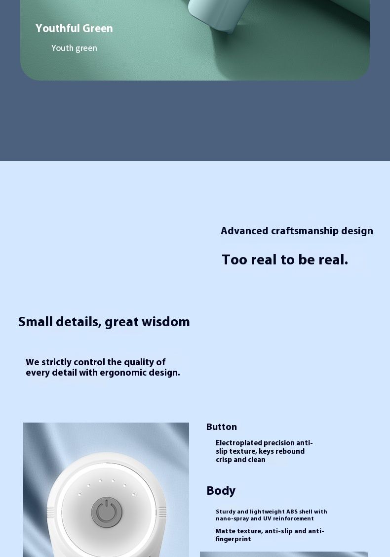 Mini Percussion Massage Gun – 5-Speed Deep Tissue Muscle Relaxation, Ultra-Quiet (<36dB), 4 Interchangeable Heads, 3000mAh Battery_voghion.com