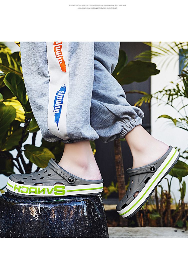 Sommer neue 2024 Männer und Frauen Lochschuhe für den Außenbereich, rutschfeste dicke Sohle, modische und vielseitige Strandsandalen_voghion.com