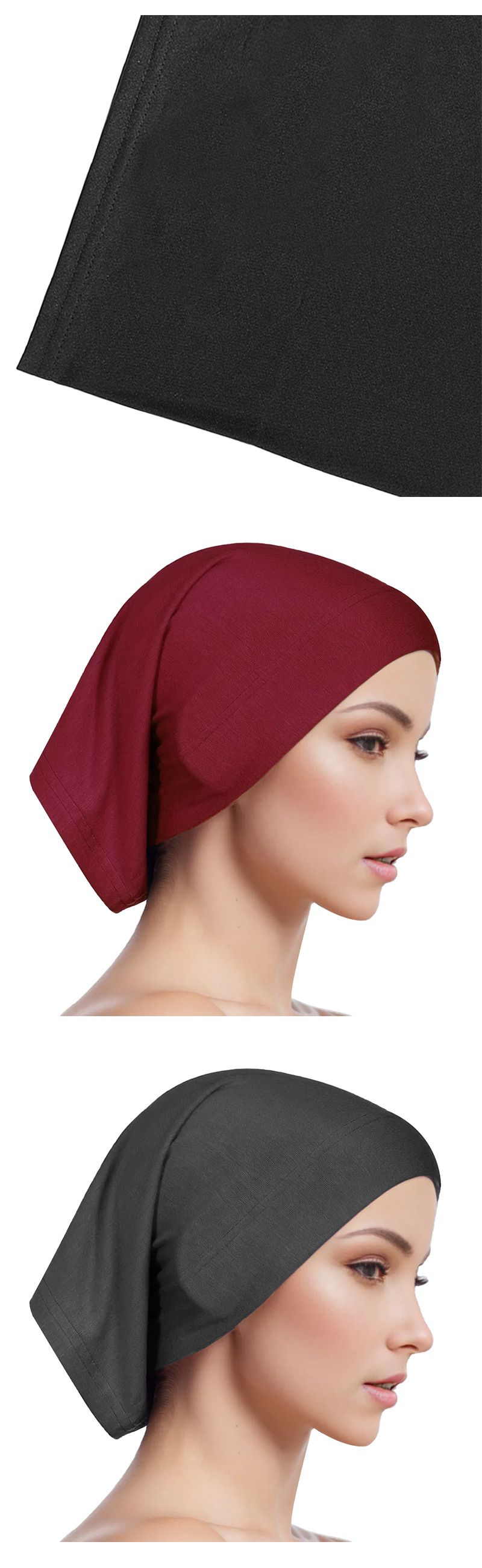 Nouveau chapeau turban de haute qualité en soie de lait élastique polyvalent base chapeau africain multicolore cheveux ensemble une pièce livraison_voghion.com