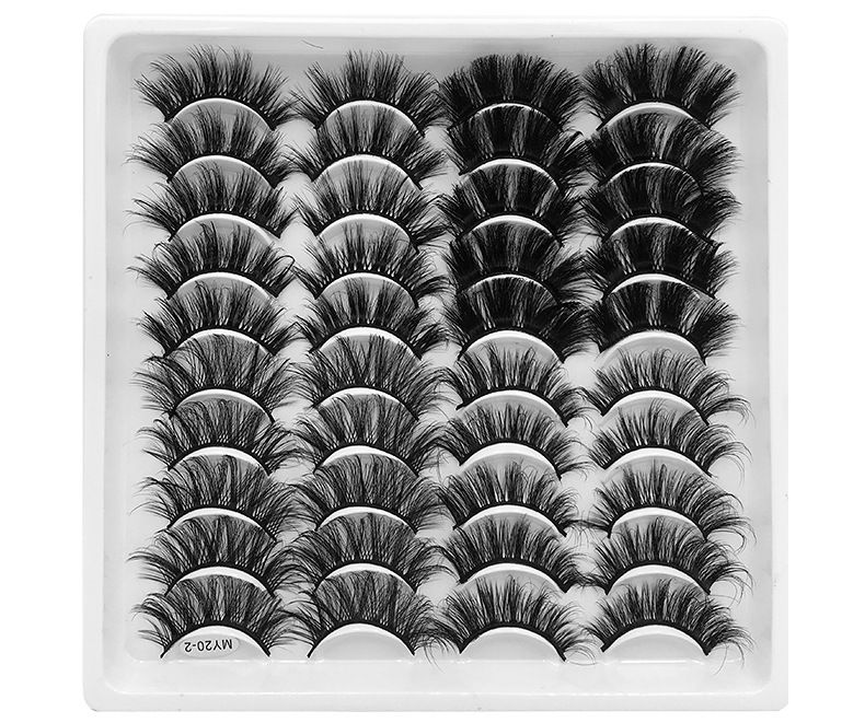 European and American double eyelids fluffy and thick curly mink hair false eyelashes thickened not easy to lose eyelashes_voghion.com