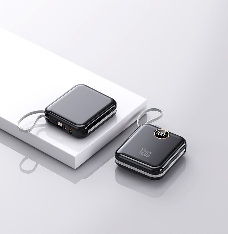 10000mAh Power Bank With Built-in Cable - 120W Super Fast Charging, Portable & High Capacity (Best Seller)_voghion.com
