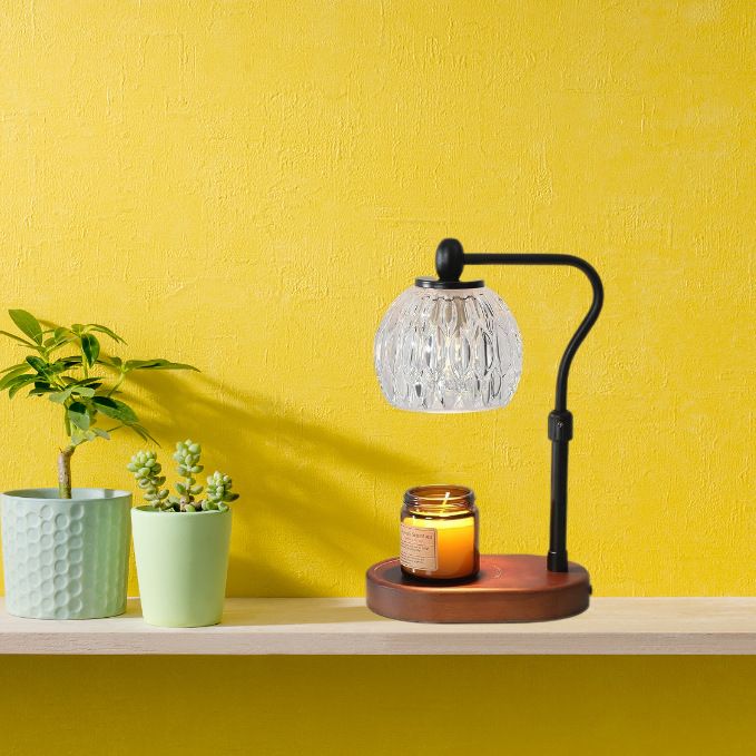 Home Furniture New Liftable Wax Melting Lamp Aromatherapy Lamp Glass Aromatherapy Furnace Bedside Lamp Timed Melting Candle Lamp Bedroom Table Lamp_voghion.com