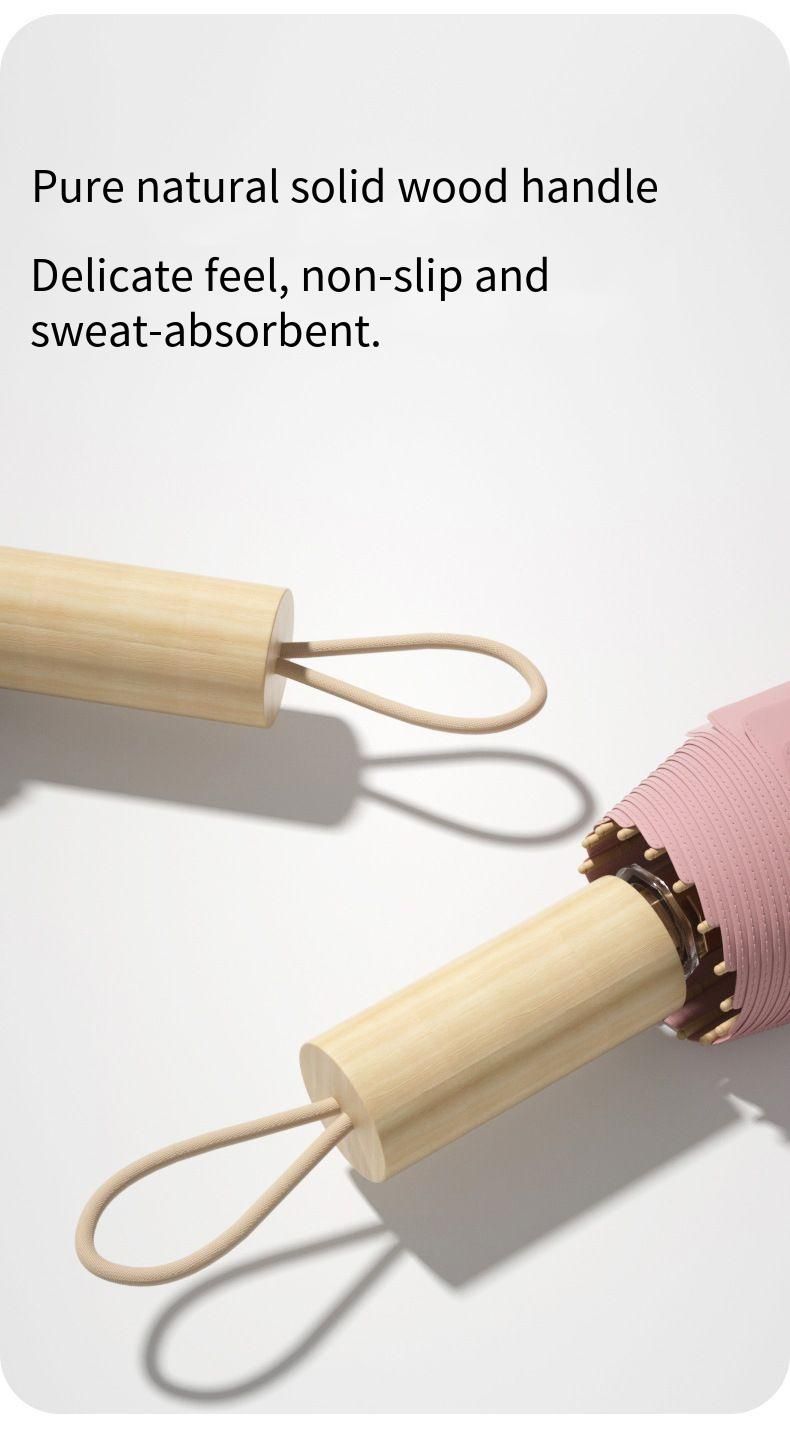 Ombrello pieghevole da donna a 16 stecche, doppio uso per sole, pioggia, protezione UV, parasole rinforzato e ispessito_voghion.com