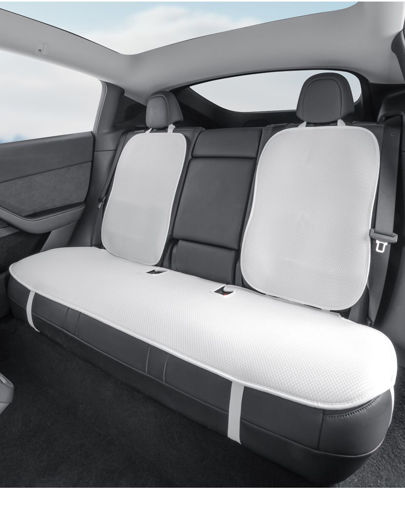OULEX Tesla Model 3/Model Y 2019-2025 Buz İpek Koltuk Kılıfı Nefes Alabilen Koltuk Araç İç Aksesuarları İçin Araba Minderi_voghion.com
