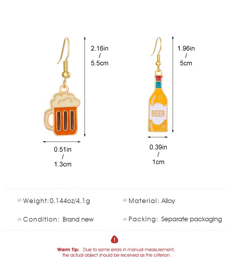 nouvelles boucles d'oreilles de simulation de bière boucles d'oreilles en acrylique de conception créative pour femmes boucles d'oreilles de festival de bière_voghion.com