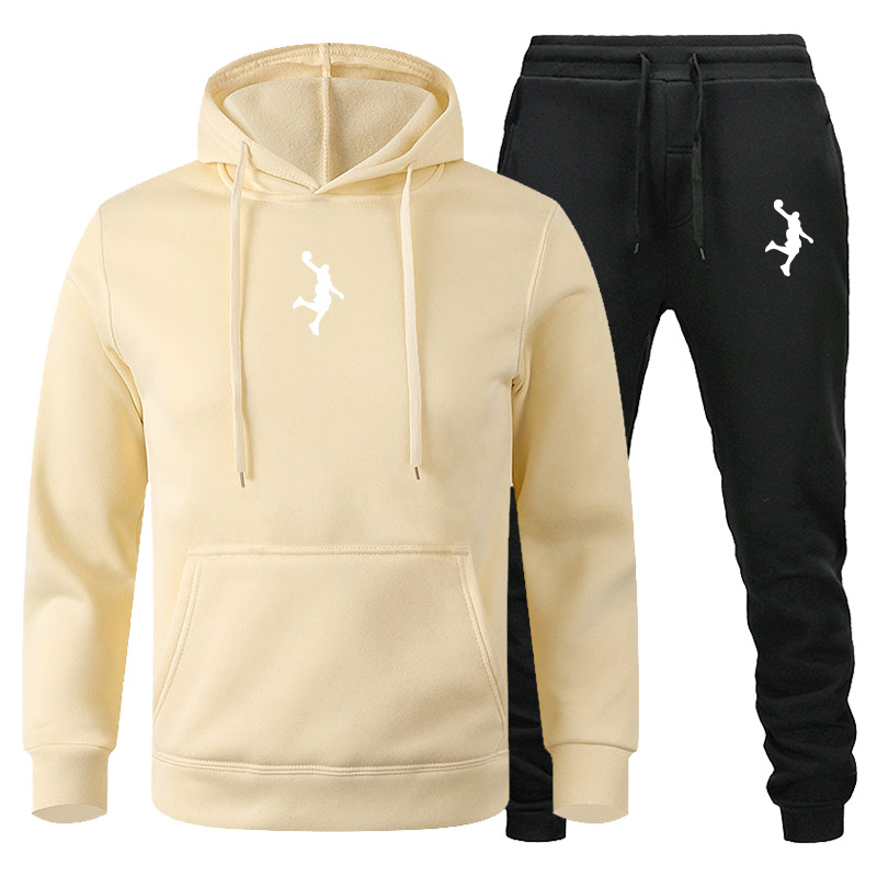 Ensemble de pulls pour hommes, vêtements de sport décontractés, ensemble de pulls pour couple à manches longues automne et hiver, ensemble de pantalons de salle de bain deux pièces_voghion.com