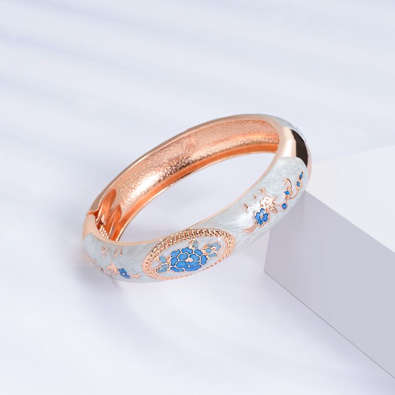 Bracciale aperto Alloy Rich P Wer, gioielli in stile etnico, bracciale da donna con gocce d'olio_voghion.com