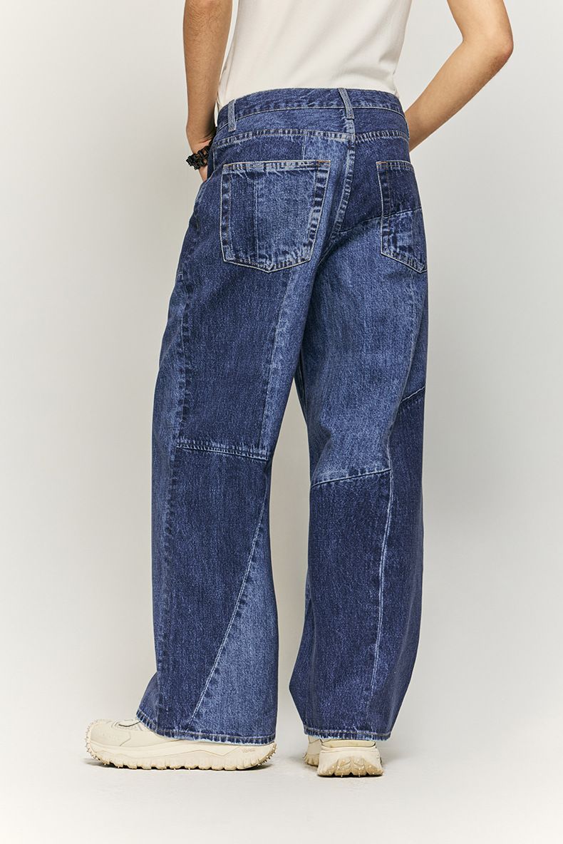 Men's Clothing Patchwork Tailoring Digital Printing Jeans Autumn and Winter New Products Trendy Street Cotton Trousers Men and Women_voghion.com