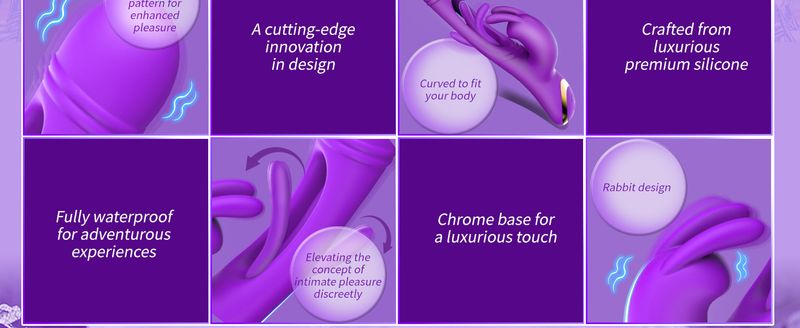 Vibrator Sex For Women 4IN1 Rabbit Vibrators Toys With Flapping Vibrating Dildos & Tapping Bunny Adult Products_voghion.com