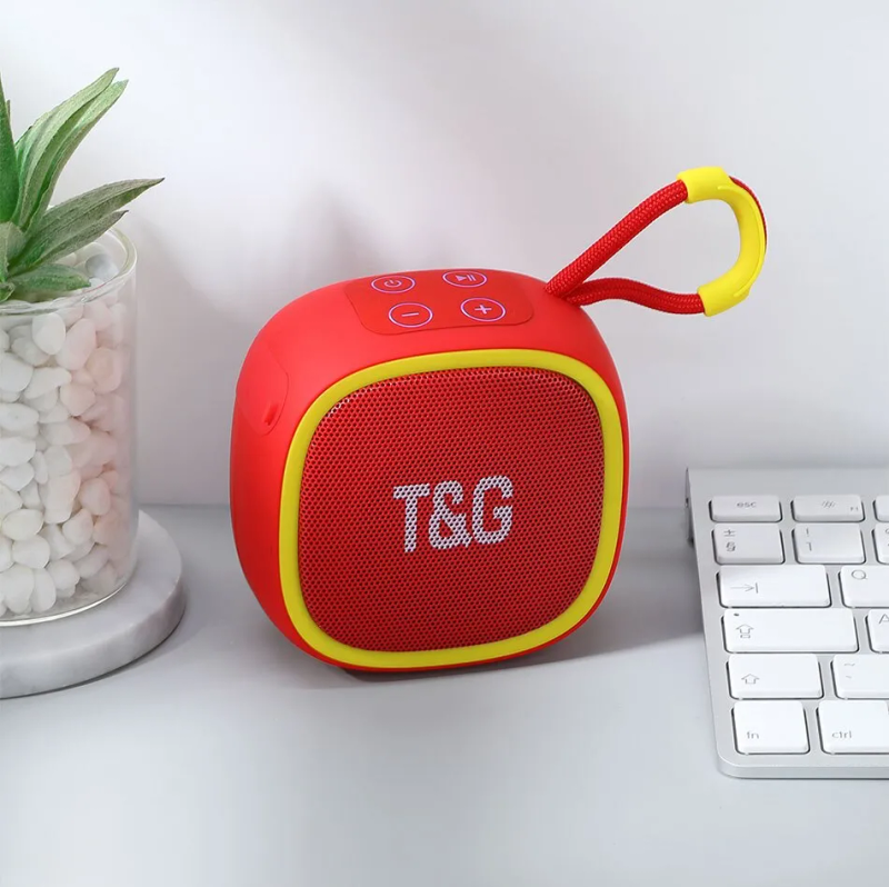 2023 T&G Mini Bluetooth-høyttaler Bærbar høyttaler Trådløs tilkobling utendørs sportslyd Stereostøtte TF FM-kort Bilstereo_voghion.com
