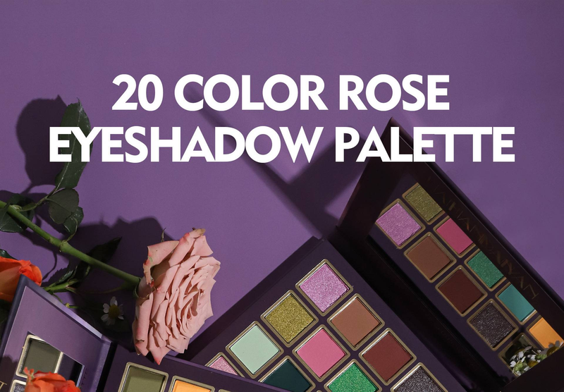 Bandeja de sombras de ojos de 20 colores, rosa perla mate nude, estilo europeo y americano, sombra de ojos para escenario_voghion.com