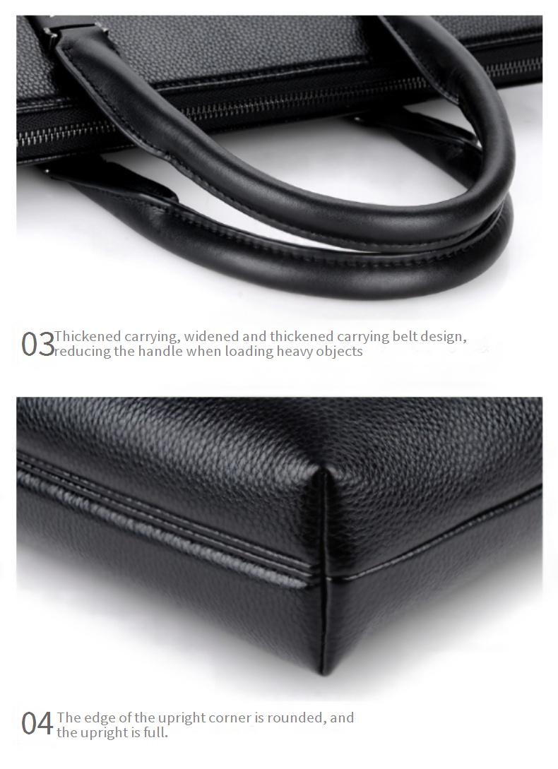 Men's Bags Factory Direct Sales Men's Handbag Large Capacity Casual Business Briefcase Horizontal Shoulder Crossbody Bag_voghion.com