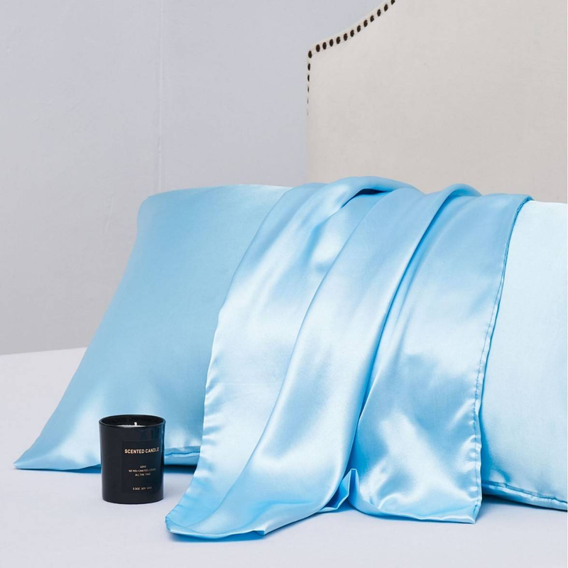Satin-Kissenbezüge in voller Größe, ähnlich wie Seidenkissenbezüge, 2er-Pack, Kissenbezug für schlafende Frauen mit Hotelverschluss_voghion.com