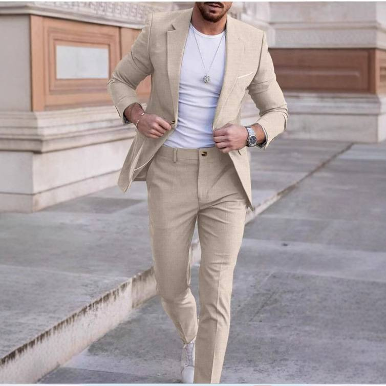 Men's Clothing Casual Loose Lapel Suits_voghion.com