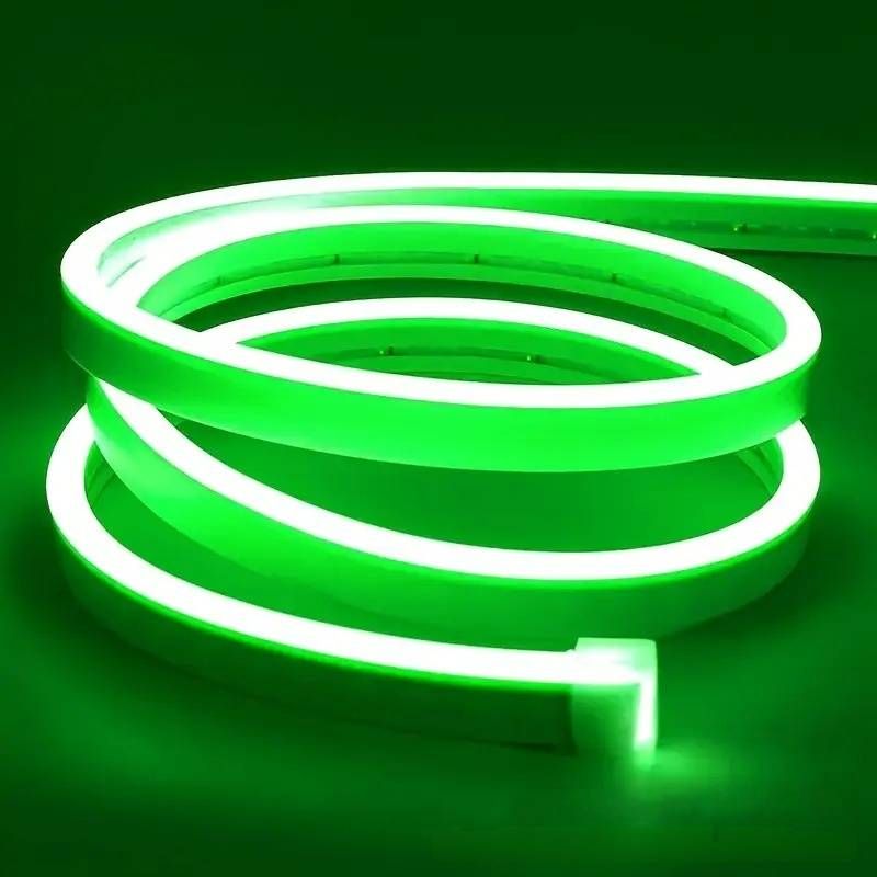 Tira de luces LED de neón de silicona RGB de 12 V, iluminación flexible e impermeable para fondos de TV, decoración de interiores y publicidad._voghion.com