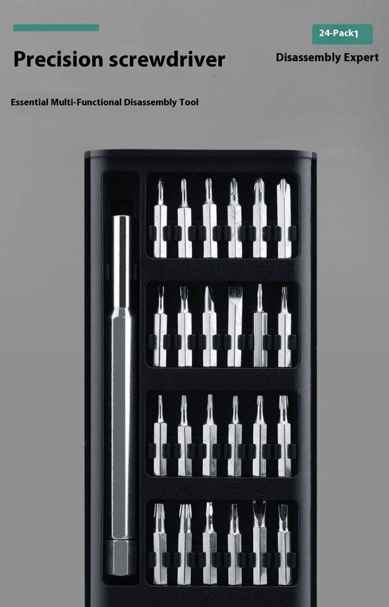 24-in-1 Magnetic Precision Screwdriver Set – Universal Repair Tool For Electronics, Phones, Computers & DIY (CR-V Steel, Compact Case, Non-Slip Grip)_voghion.com