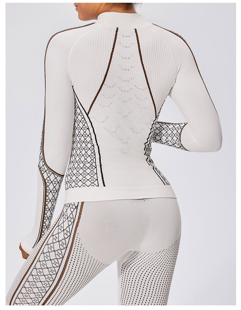 Tuta da sci da donna ad asciugatura rapida, in maglia, funzionale, a compressione, calda e traspirante, set di base per ciclismo_voghion.com