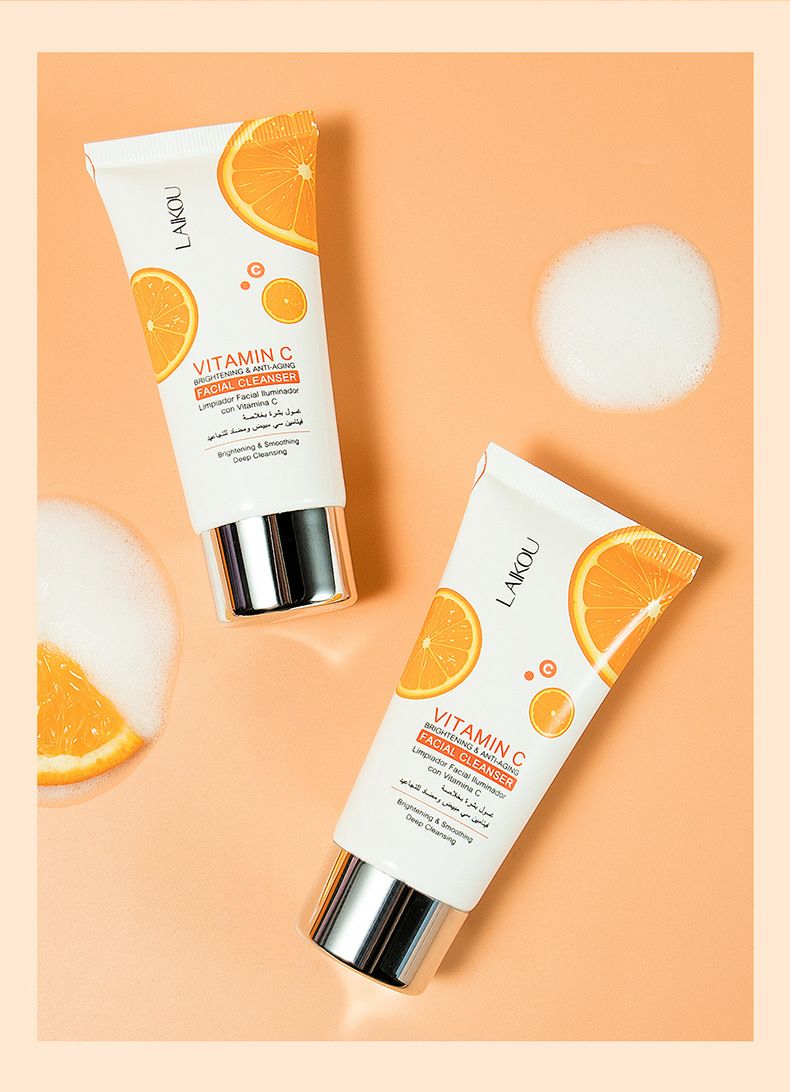 Detergente viso alla vitamina C Leco (scatola colorata) 40 g, detergente per pori, idratante, cura della pelle localizzata_voghion.com